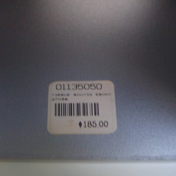 MIKE+ALLY NYC Crystal Ebony Black Boutique Tissue Box Cover *with flaws* - Picture 9 of 10